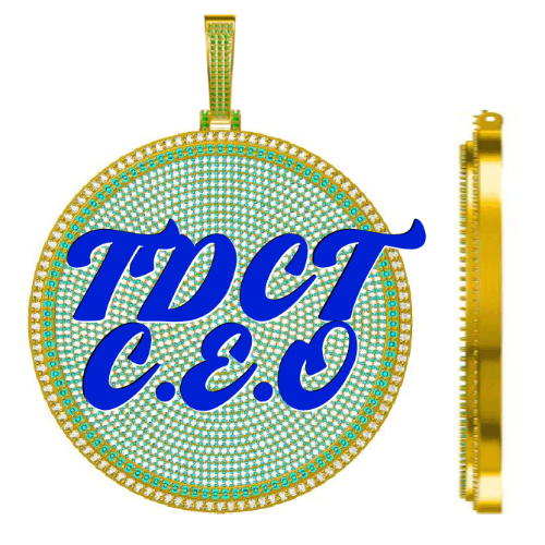 CUSTOM LETTER NECKLACE 3D BIG DISC