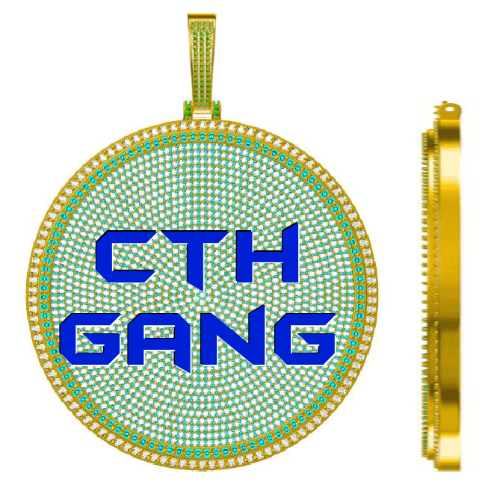 CUSTOM LETTER NECKLACE 3D BIG DISC
