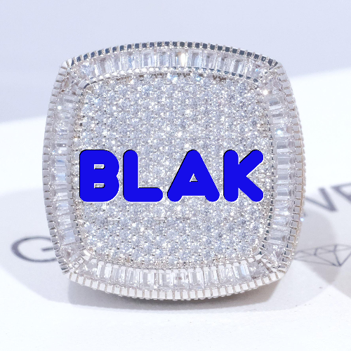 CUSTOM LETTER 3D ICED RING
