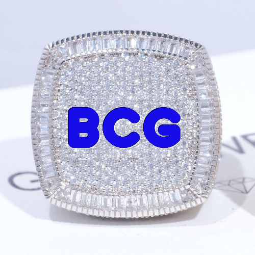 CUSTOM LETTER 3D ICED RING