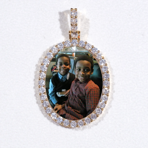 3D Oval Custom Picture Pendant