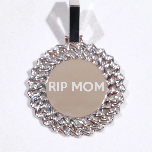 Large 3D Baguette Custom Picture Pendant