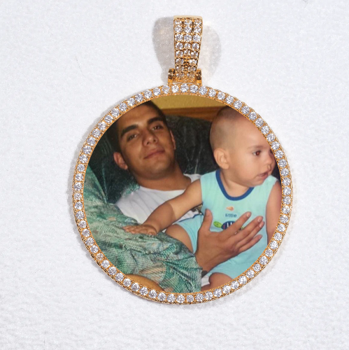 MEDIUM 3D CIRCLE CUSTOM PICTURE PENDANT