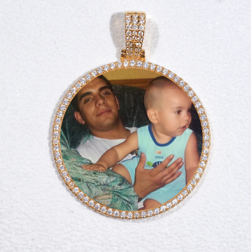 MEDIUM 3D CIRCLE CUSTOM PICTURE PENDANT