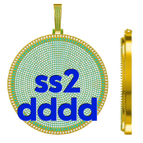 CUSTOM LETTER NECKLACE 3D BIG DISC