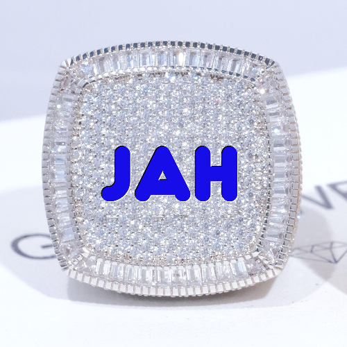 CUSTOM LETTER 3D ICED RING