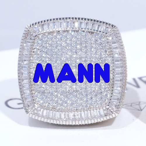 CUSTOM LETTER 3D ICED RING