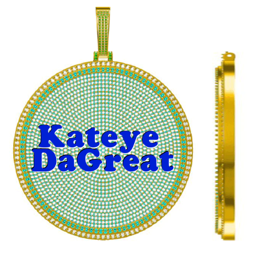 CUSTOM LETTER NECKLACE 3D BIG DISC