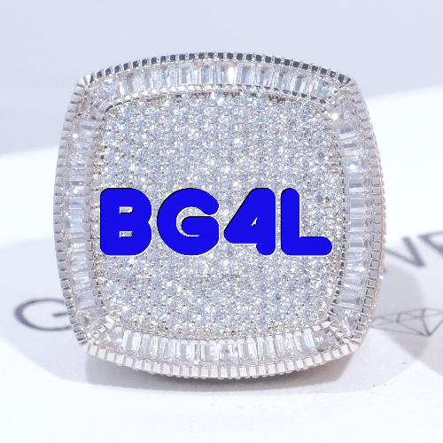 CUSTOM LETTER 3D ICED RING