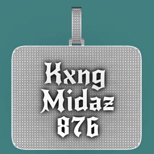 CUSTOM LETTER NECKLACE 3D BIG SQUARE
