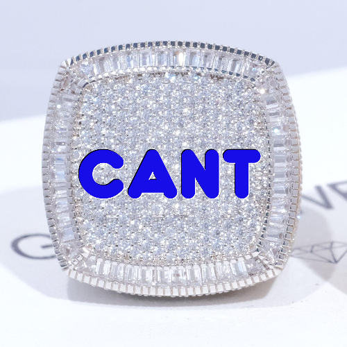 CUSTOM LETTER 3D ICED RING