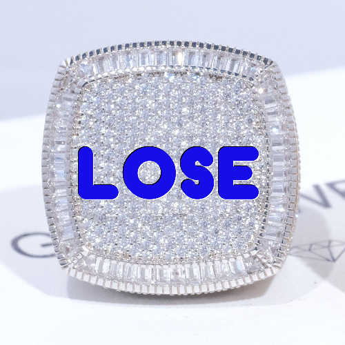 CUSTOM LETTER 3D ICED RING