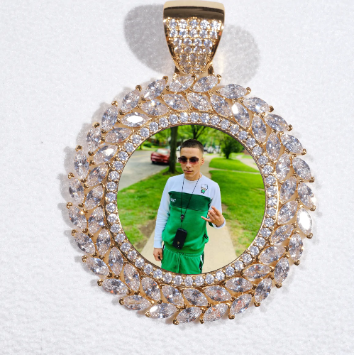 Large 3D Wheat Ear Custom Picture Pendant