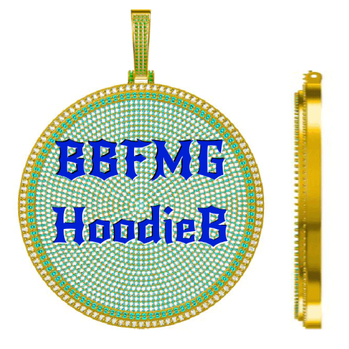 CUSTOM LETTER NECKLACE 3D BIG DISC