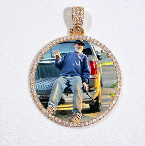 MEDIUM 3D CIRCLE CUSTOM PICTURE PENDANT