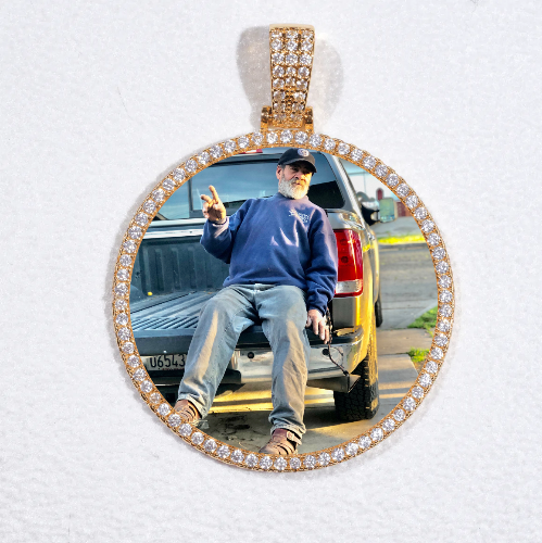 MEDIUM 3D CIRCLE CUSTOM PICTURE PENDANT