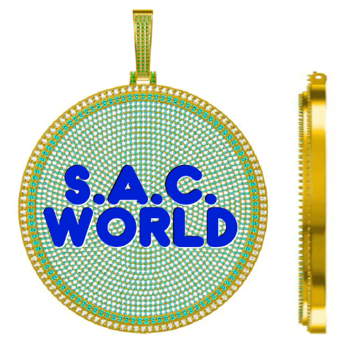 CUSTOM LETTER NECKLACE 3D BIG DISC