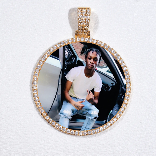 MEDIUM 3D CIRCLE CUSTOM PICTURE PENDANT