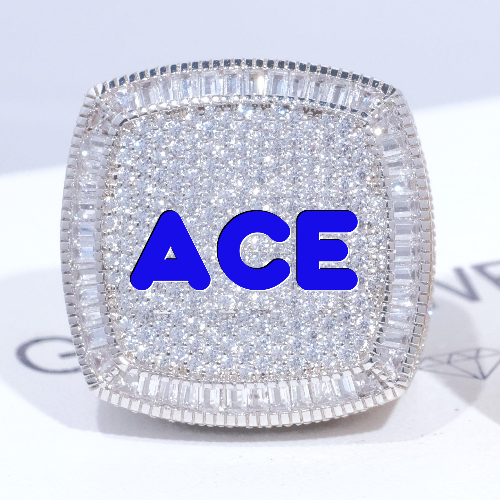 CUSTOM LETTER 3D ICED RING