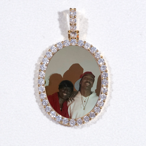 3D Oval Custom Picture Pendant