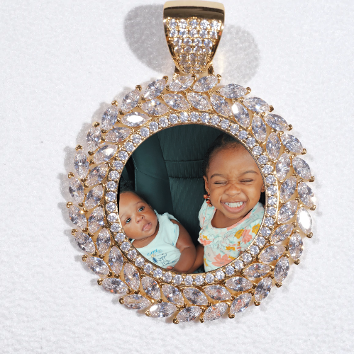 Large 3D Wheat Ear Custom Picture Pendant
