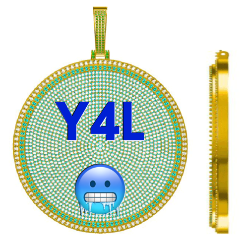 CUSTOM LETTER NECKLACE 3D BIG DISC