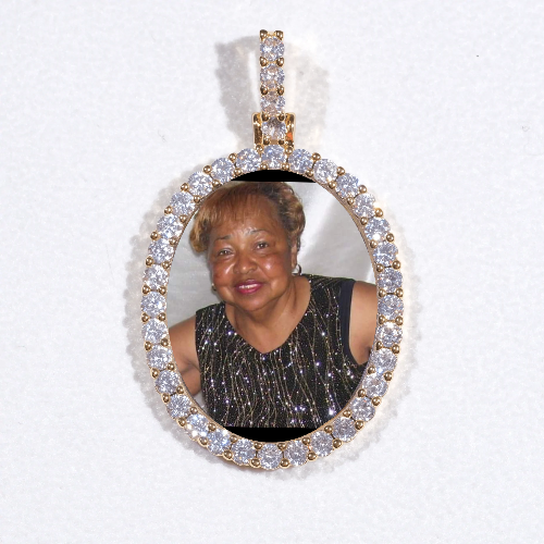 3D Oval Custom Picture Pendant