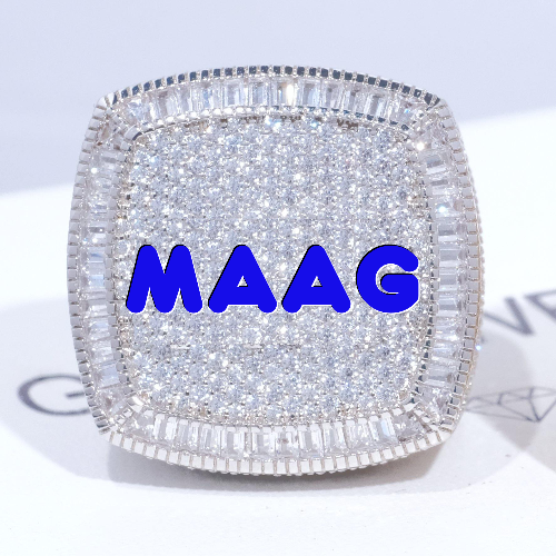CUSTOM LETTER 3D ICED RING