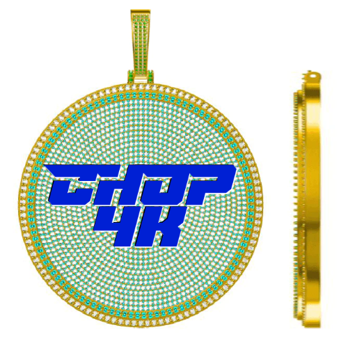CUSTOM LETTER NECKLACE 3D BIG DISC