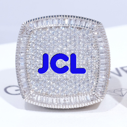 CUSTOM LETTER 3D ICED RING