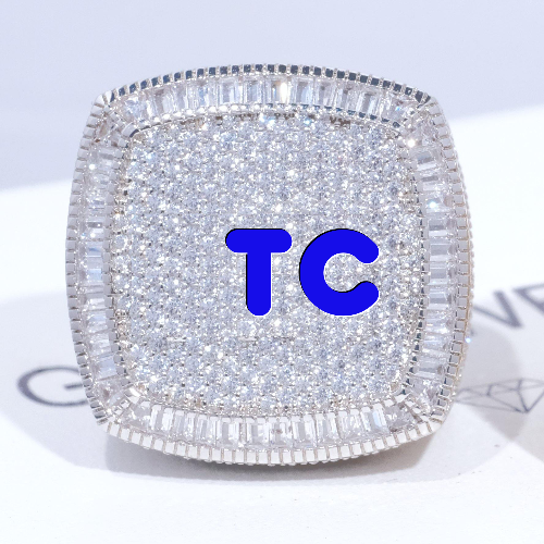 CUSTOM LETTER 3D ICED RING