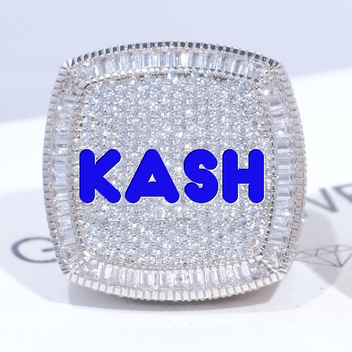 CUSTOM LETTER 3D ICED RING