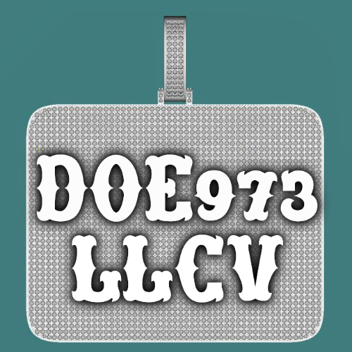 CUSTOM LETTER NECKLACE 3D BIG SQUARE