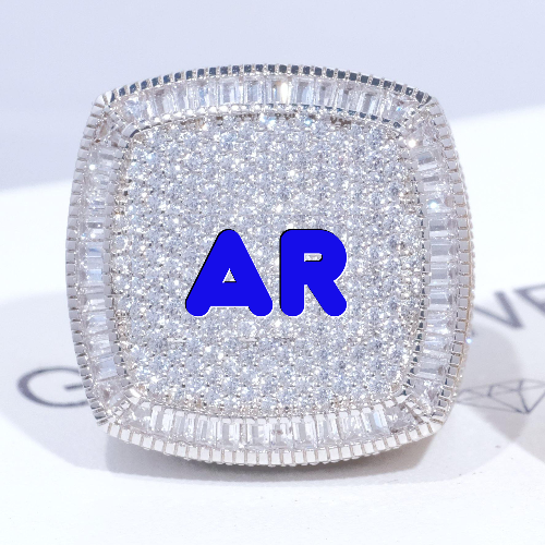 CUSTOM LETTER 3D ICED RING