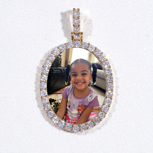 3D Oval Custom Picture Pendant