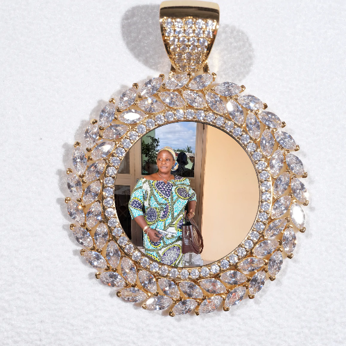 Large 3D Wheat Ear Custom Picture Pendant