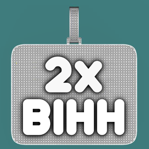 CUSTOM LETTER NECKLACE 3D BIG SQUARE