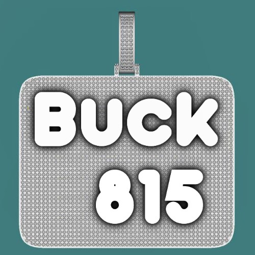 CUSTOM LETTER NECKLACE 3D BIG SQUARE