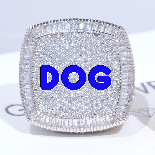 CUSTOM LETTER 3D ICED RING
