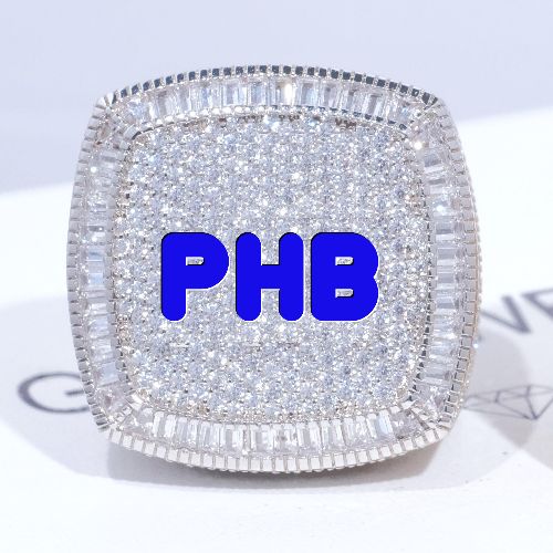 CUSTOM LETTER 3D ICED RING