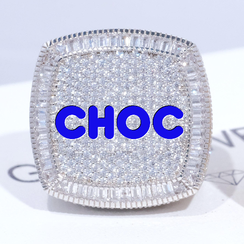 CUSTOM LETTER 3D ICED RING