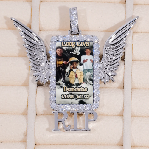 RIP WING 3D CUSTOM PICTURE PENDANT