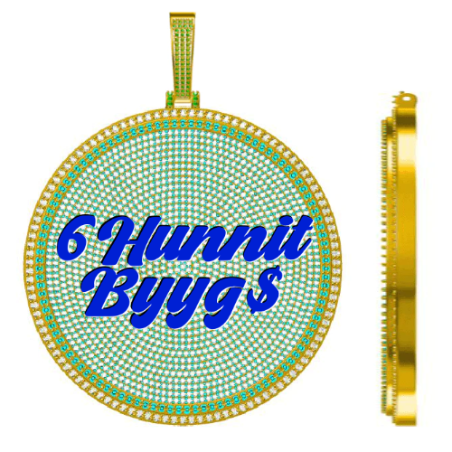 CUSTOM LETTER NECKLACE 3D BIG DISC
