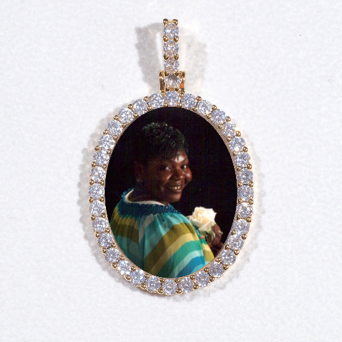 3D Oval Custom Picture Pendant