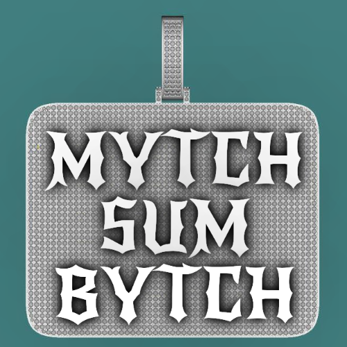 CUSTOM LETTER NECKLACE 3D BIG SQUARE