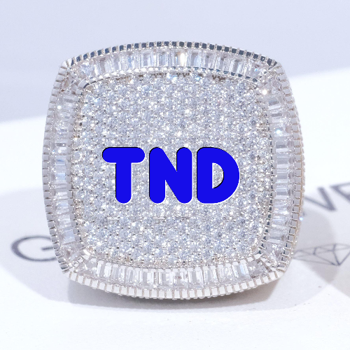 CUSTOM LETTER 3D ICED RING