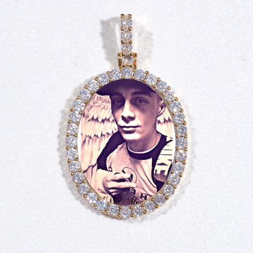 3D Oval Custom Picture Pendant