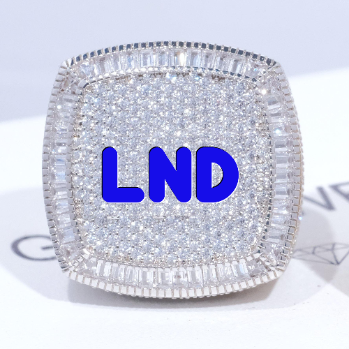 CUSTOM LETTER 3D ICED RING