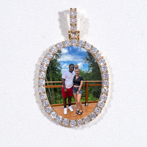3D Oval Custom Picture Pendant