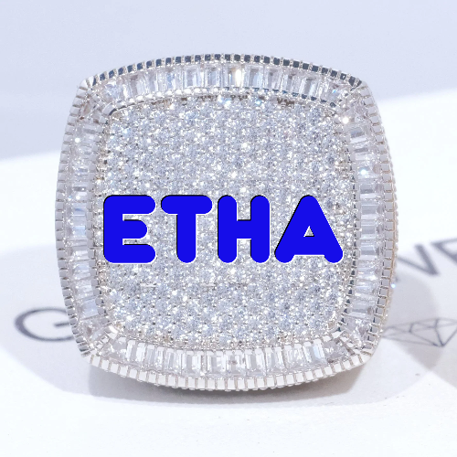 CUSTOM LETTER 3D ICED RING